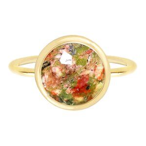 Brand New Unakite Round Ring